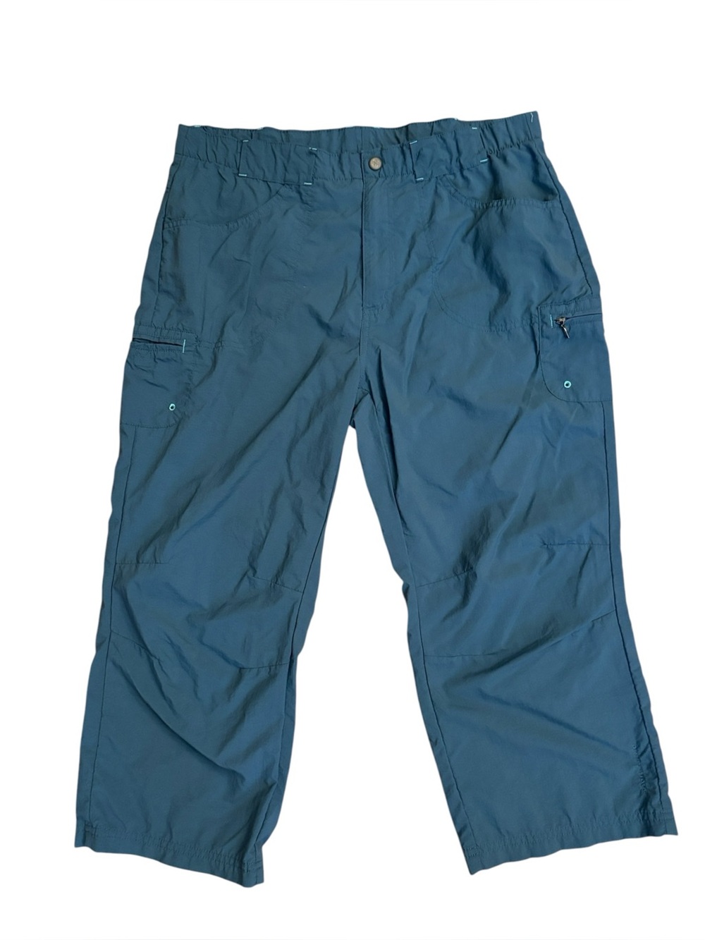 Columbia Blue Hiking Cargo High Waist Capri Pants Size M
